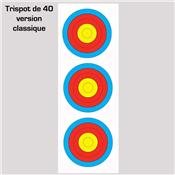 Blason de cible trispot vertical de 40