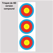 Lot de 50 blasons trispots verticaux de 40