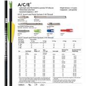 EASTON lot de 12 tubes ACE