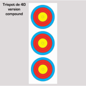 Lot de 50 blasons trispots verticaux de 40