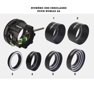SHREWD anneaux de cerclage et sunshade pour scope NOMAD