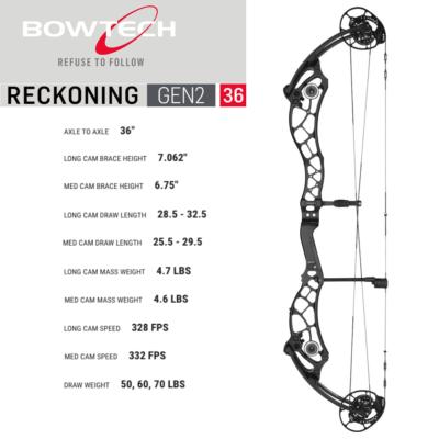 2023 BOWTECH RECKONING 36 GEN 2 Noir