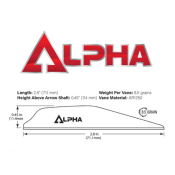 Lot de 12 ALPHA Vanes 2.8"